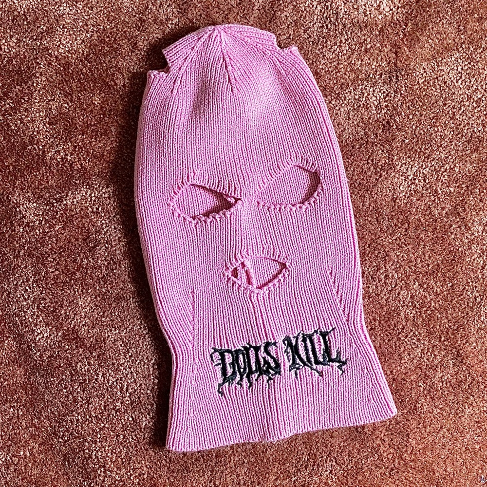 DOLLS KILL PINK SKI MASK